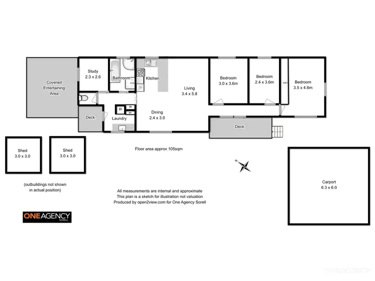 Floorplan of Homely house listing, 2 Ulvergerne Street, Dodges Ferry TAS 7173