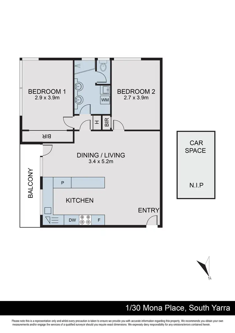 Floorplan of Homely apartment listing, 1/30 Mona Place, South Yarra VIC 3141