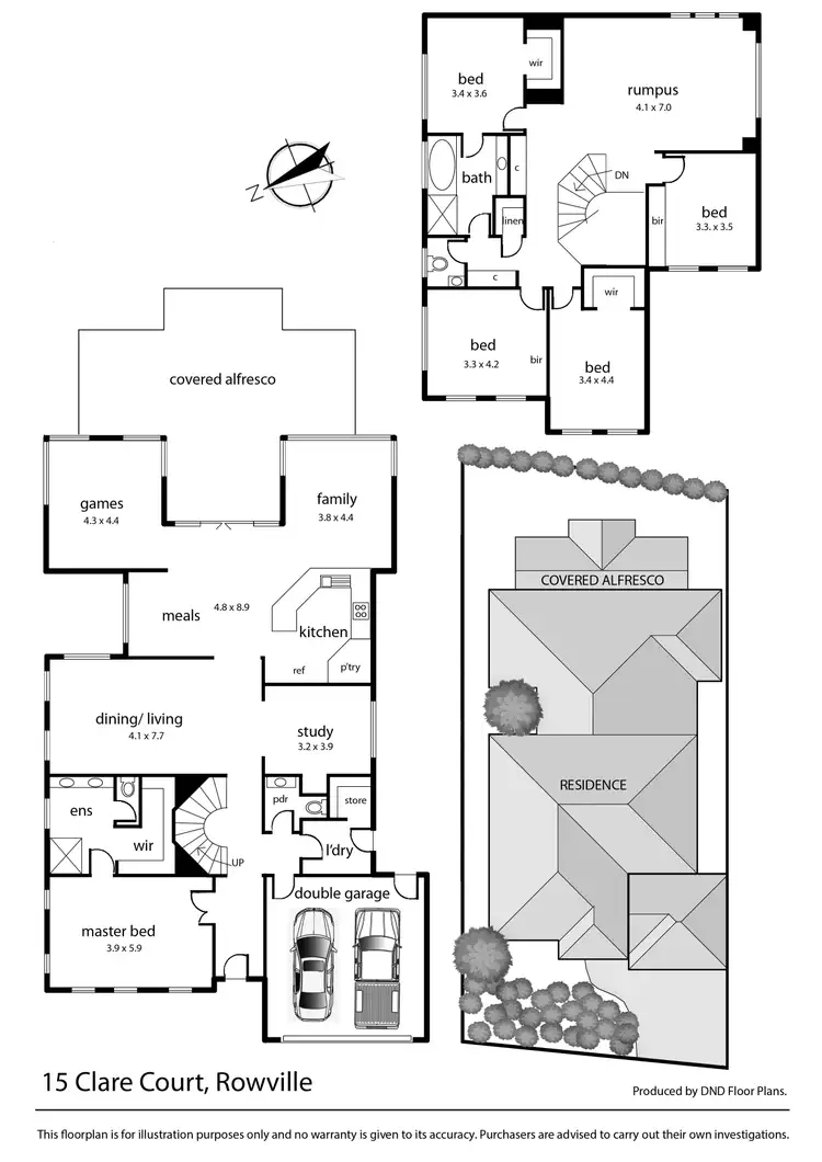 Floorplan of Homely house listing, 15 Clare Court, Rowville VIC 3178