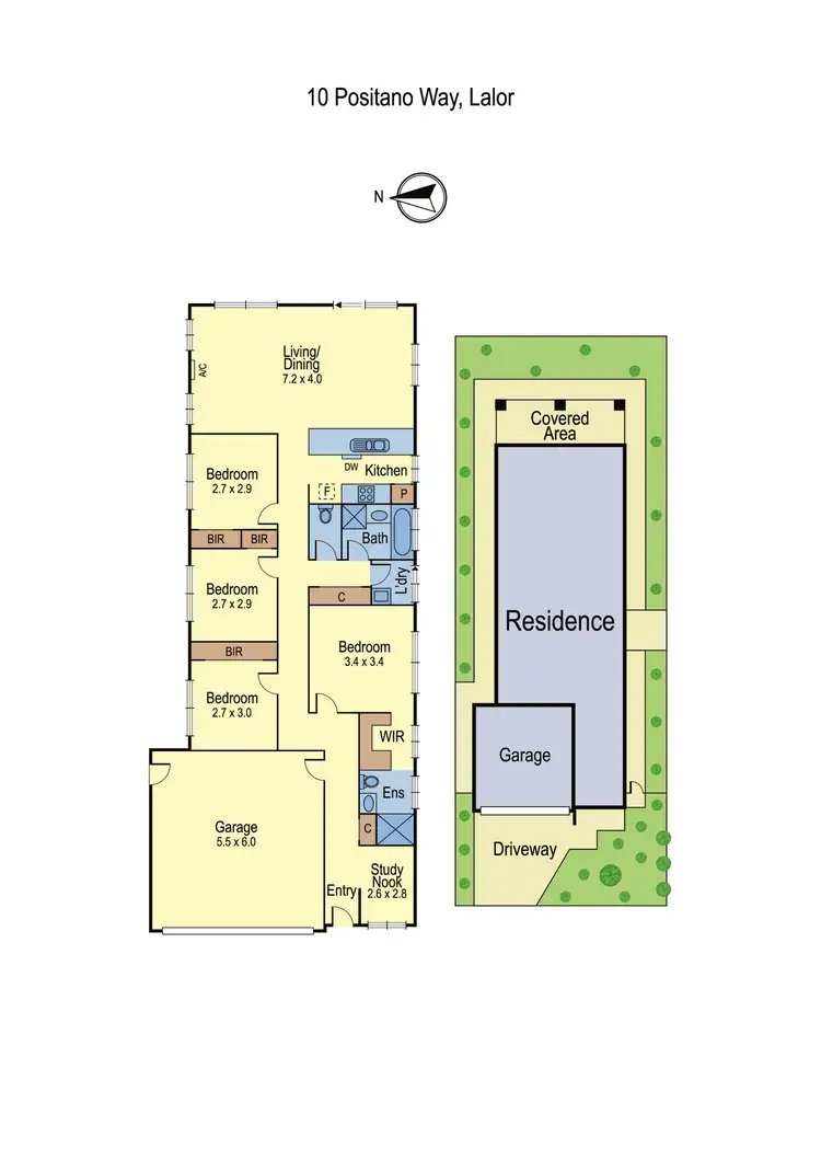 Floorplan of Homely house listing, 10 Positano Way, Lalor VIC 3075