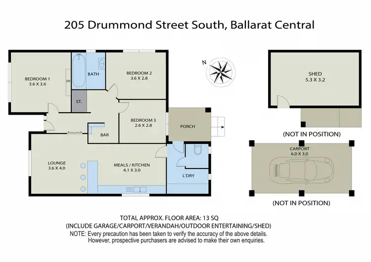 Floorplan of Homely house listing, 205 Drummond Street South, Ballarat Central VIC 3350