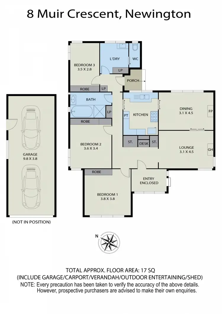 Floorplan of Homely house listing, 8 Muir Crescent, Newington VIC 3350