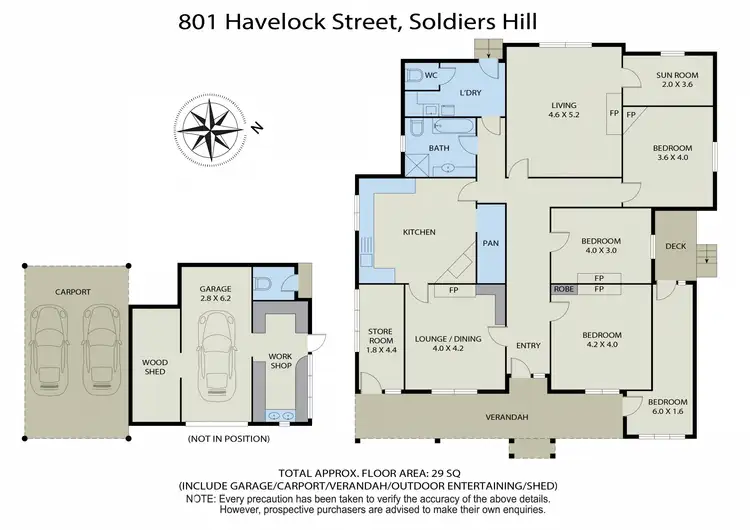 Floorplan of Homely house listing, 801 Havelock Street, Soldiers Hill VIC 3350