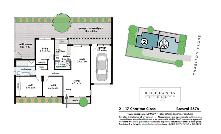 Floorplan of Homely unit listing, 2/17 Charlton Close, Bowral NSW 2576