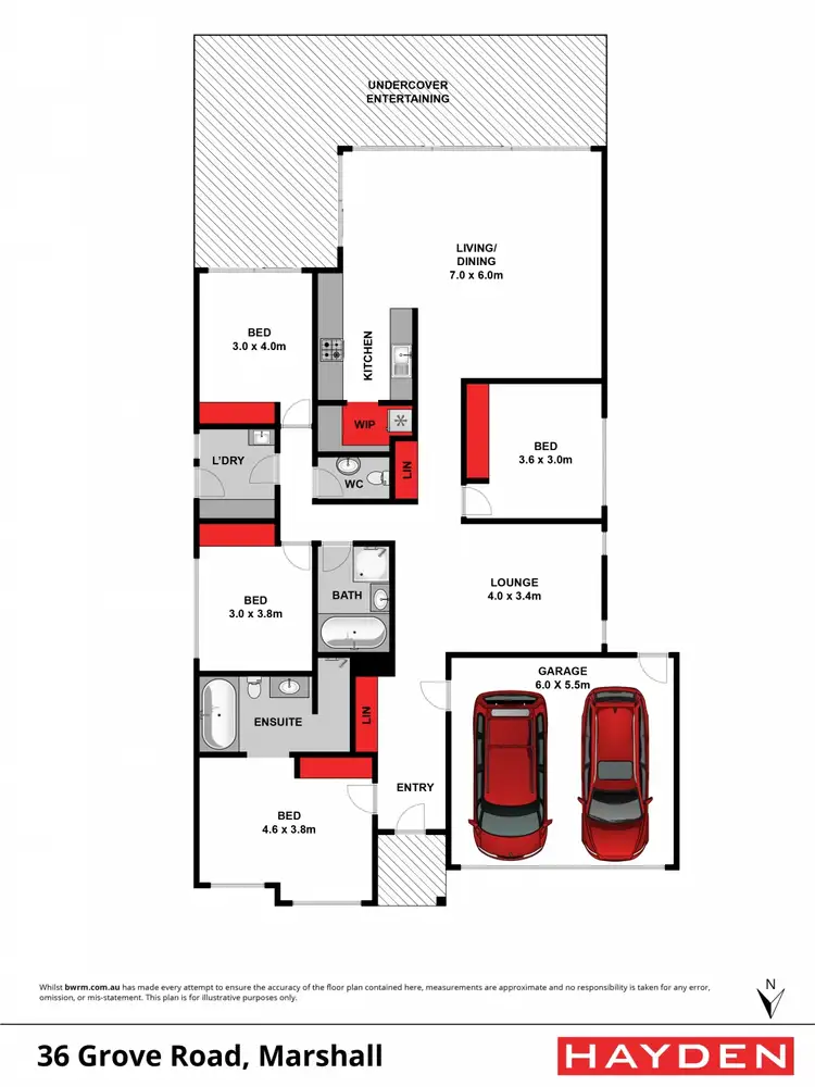 Floorplan of Homely house listing, 36 Grove Road, Marshall VIC 3216