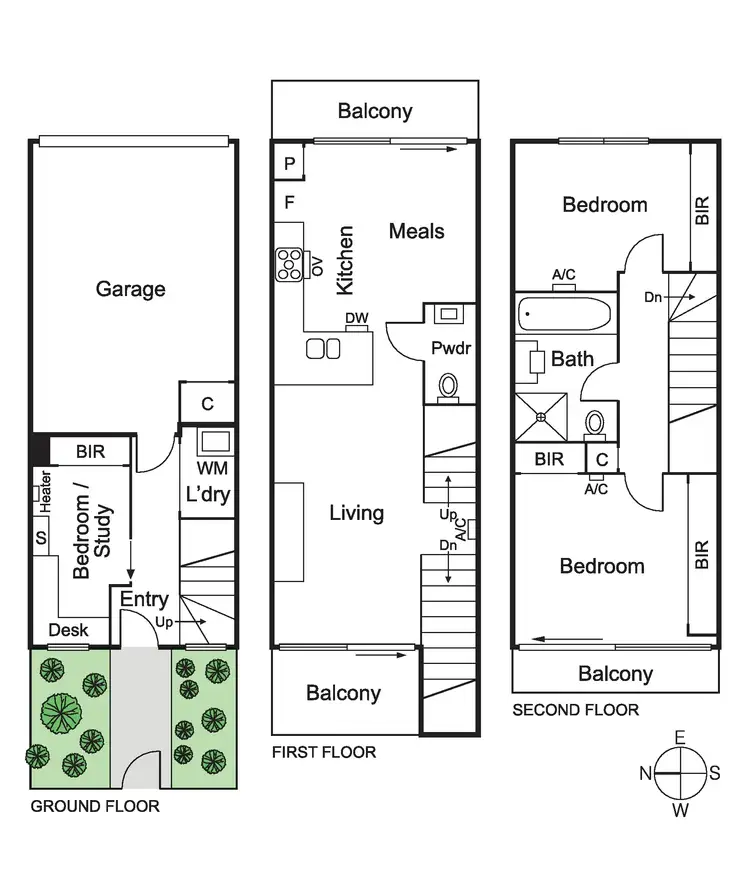 Floorplan of Homely townhouse listing, 5/16 Hughenden Road, St Kilda East VIC 3183