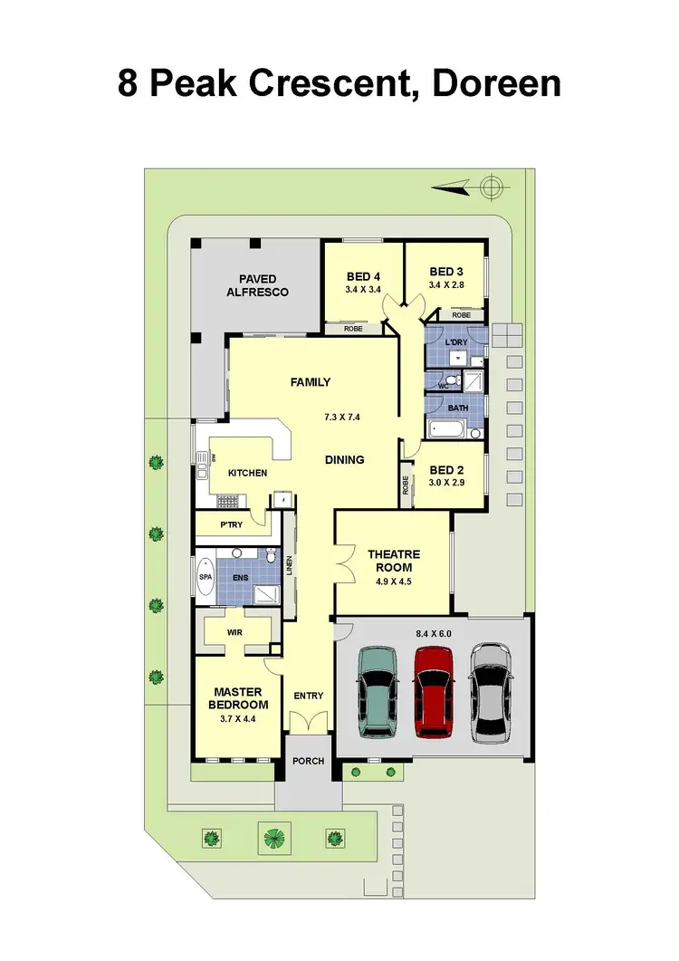 Floorplan of Homely house listing, 8 Peak Crescent, Doreen VIC 3754
