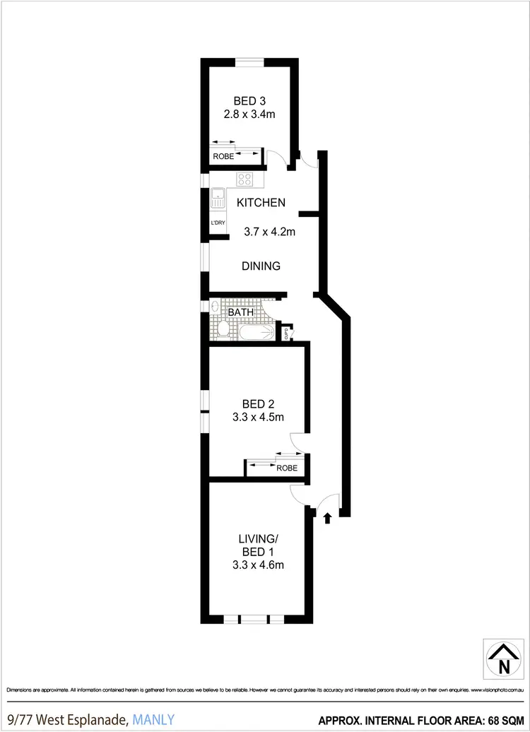 Floorplan of Homely apartment listing, 9/77 West Esplanade, Manly NSW 2095