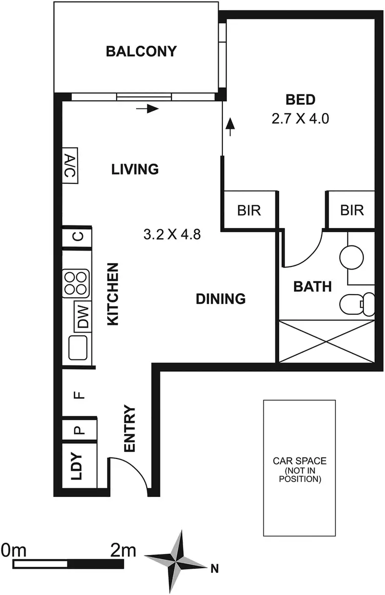 Floorplan of Homely apartment listing, 202N/229 Toorak Road, South Yarra VIC 3141