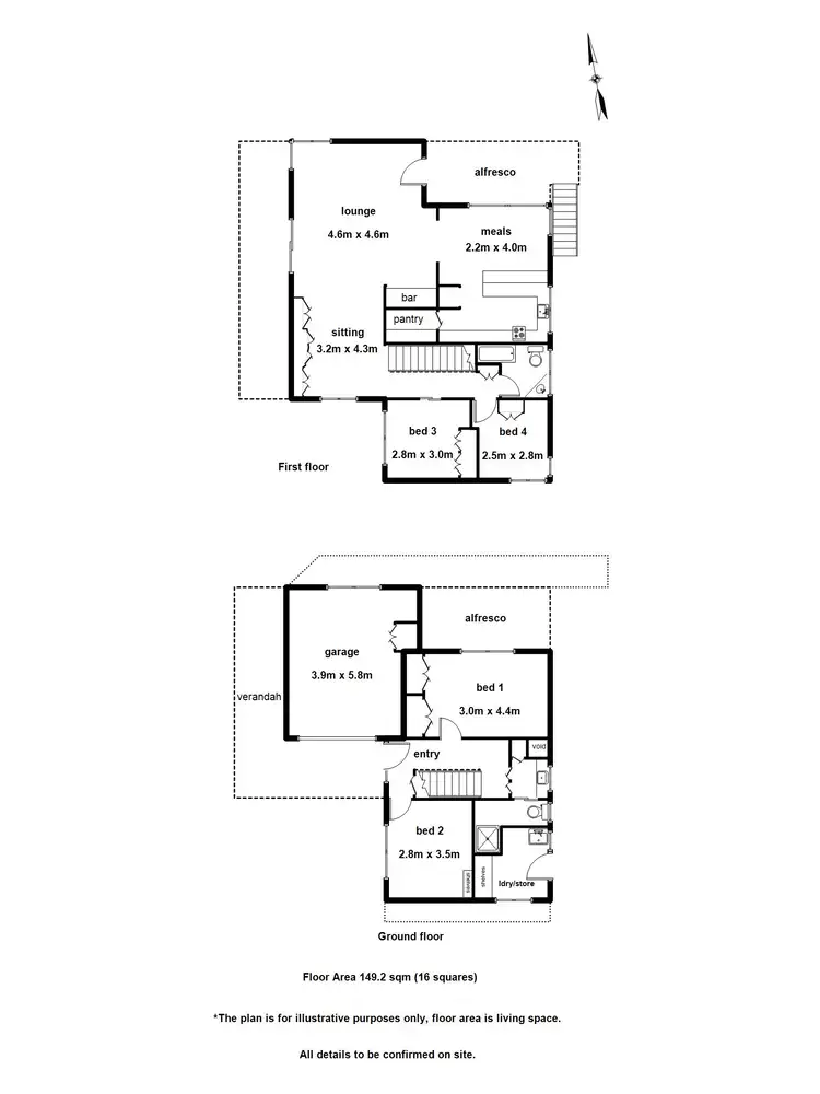 Floorplan of Homely house listing, 4 Nalong Street, Rye VIC 3941