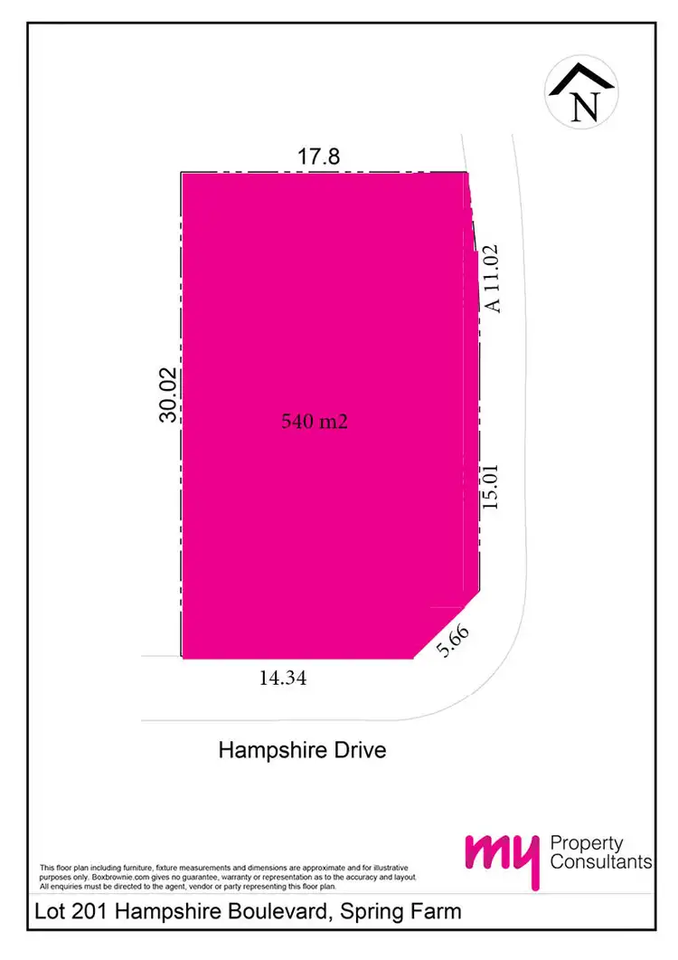 Floorplan of Homely land listing, Lot 201 Hampshire Boulevard, Spring Farm NSW 2570