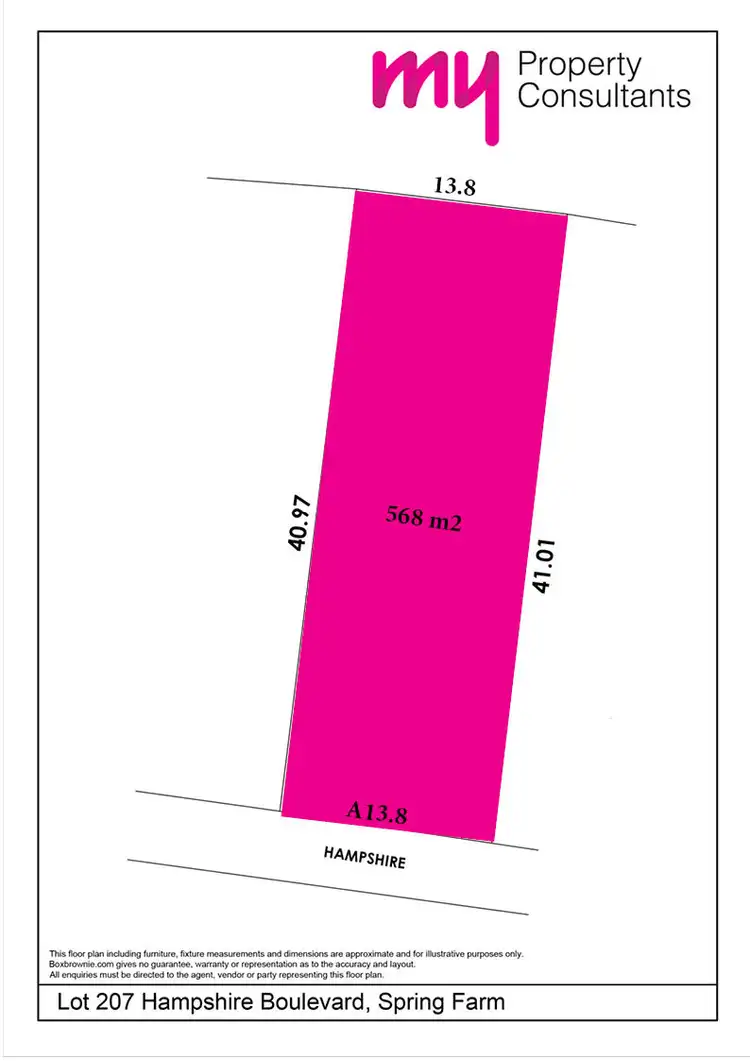 Floorplan of Homely land listing, Lot 207 Hampshire Boulevard, Spring Farm NSW 2570