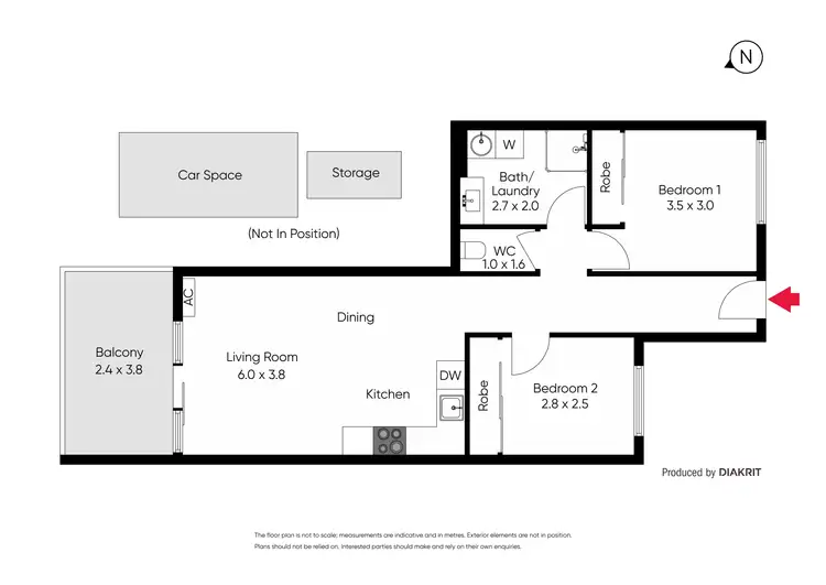 Floorplan of Homely apartment listing, 109/108 Union Street, Brunswick VIC 3056