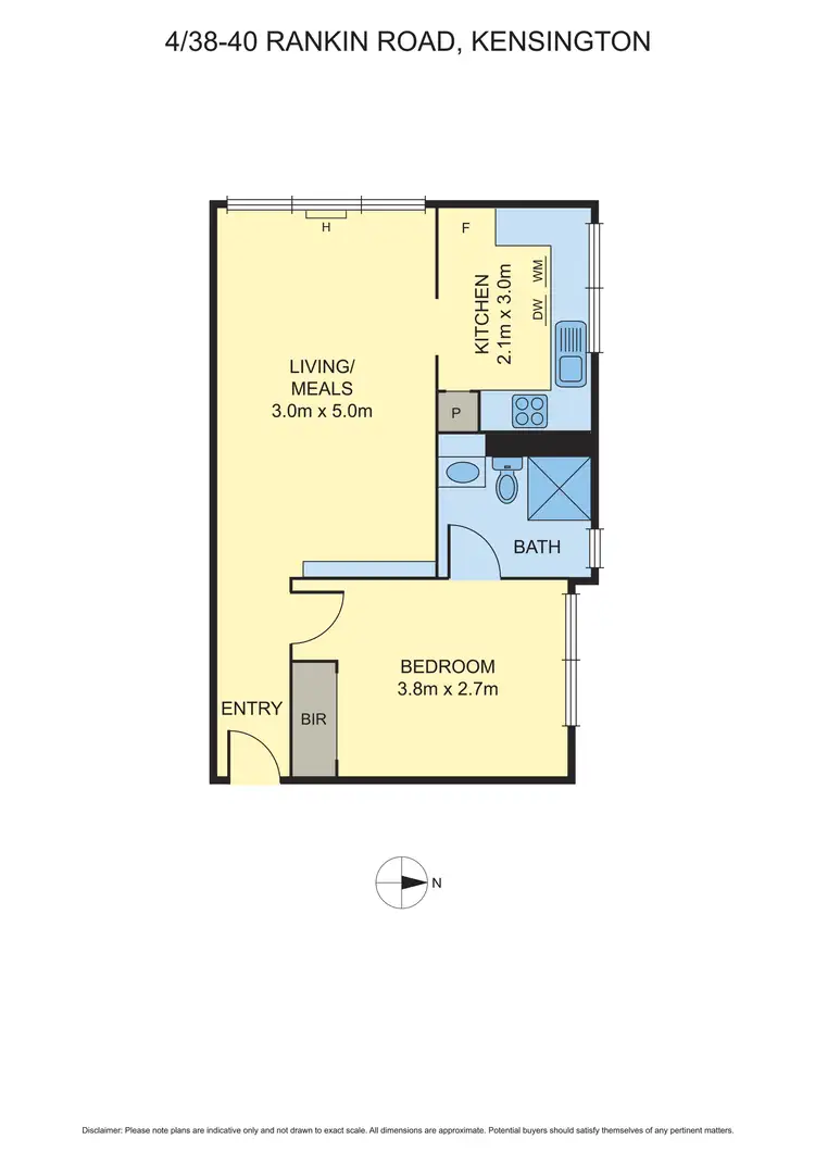 Floorplan of Homely unit listing, 4/38-40 Rankins Road, Kensington VIC 3031
