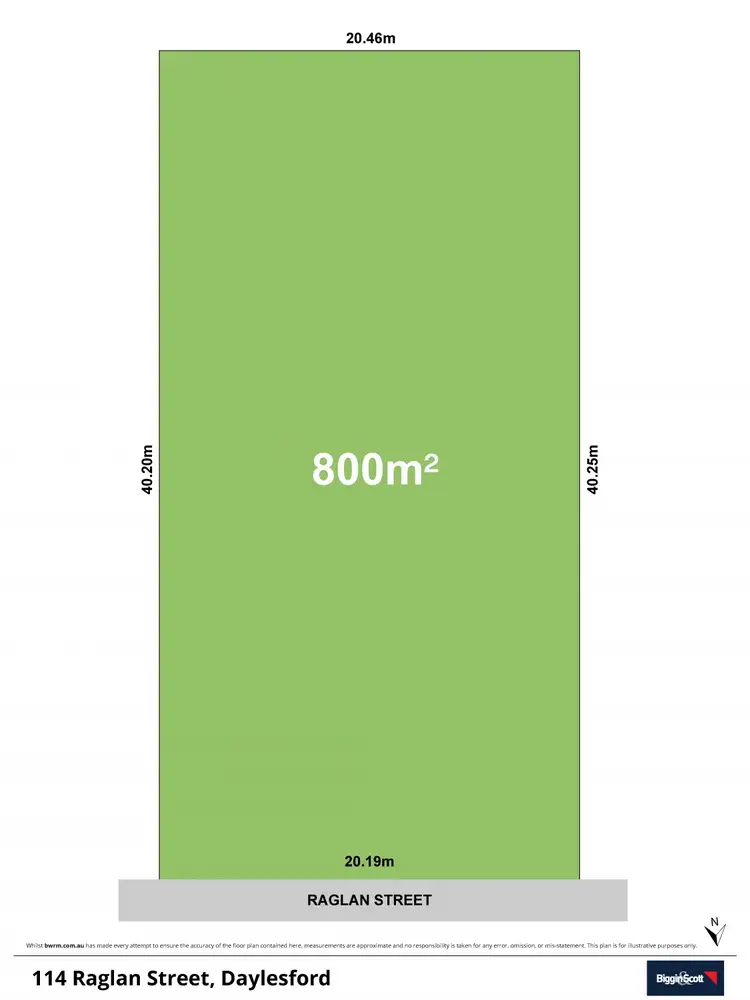 Floorplan of Homely land listing, 114 Raglan Street, Daylesford VIC 3460