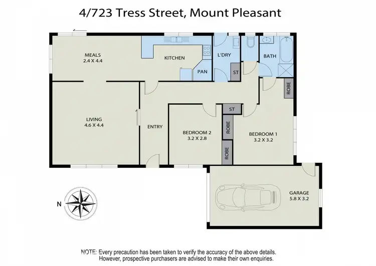 Floorplan of Homely townhouse listing, 4/723 Tress Street, Golden Point VIC 3350
