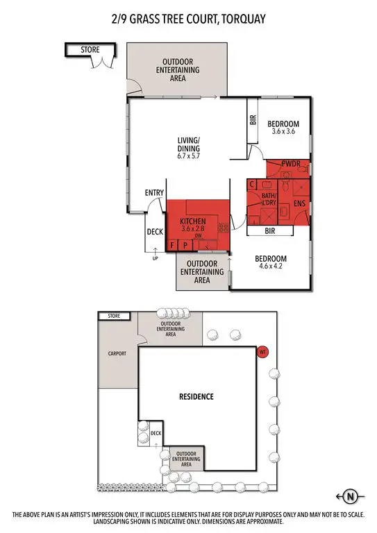 Floorplan of Homely unit listing, 2/9 Grass Tree Court, Torquay VIC 3228