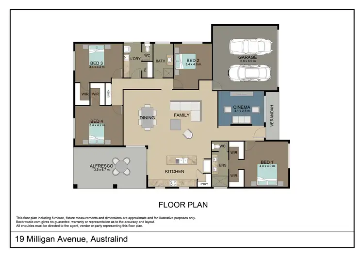 Floorplan of Homely house listing, 19 Milligan Avenue, Australind WA 6233