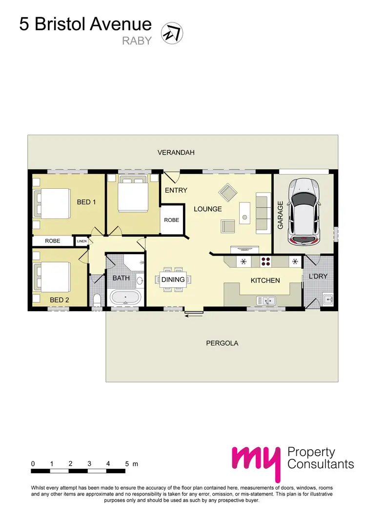 Floorplan of Homely house listing, 5 Bristol Avenue, Raby NSW 2566