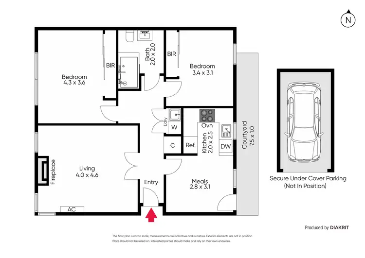 Floorplan of Homely apartment listing, 2/2A Hertford Street, St Kilda East VIC 3183
