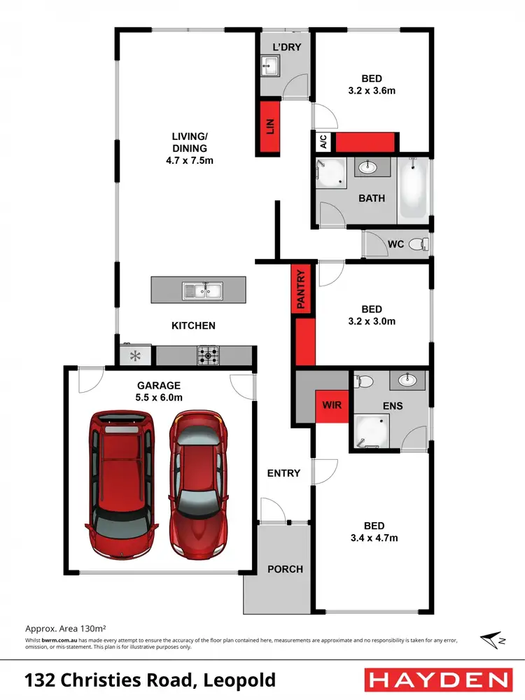 Floorplan of Homely house listing, 132 Christies Road, Leopold VIC 3224