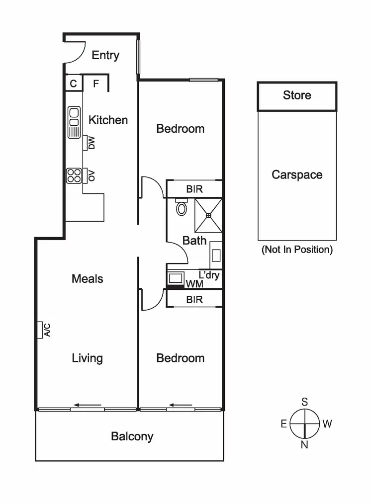 Floorplan of Homely apartment listing, 206/1177 Glen Huntly Road, Glen Huntly VIC 3163
