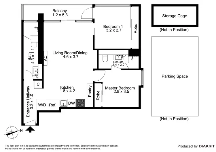 Floorplan of Homely apartment listing, 122/32 Bray Street, South Yarra VIC 3141