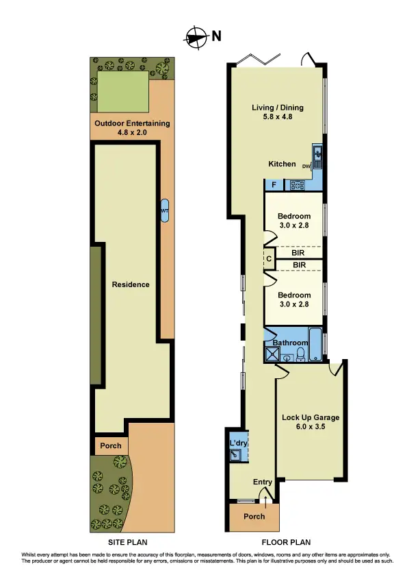 Floorplan of Homely townhouse listing, 3/44 Saltley Street, South Kingsville VIC 3015