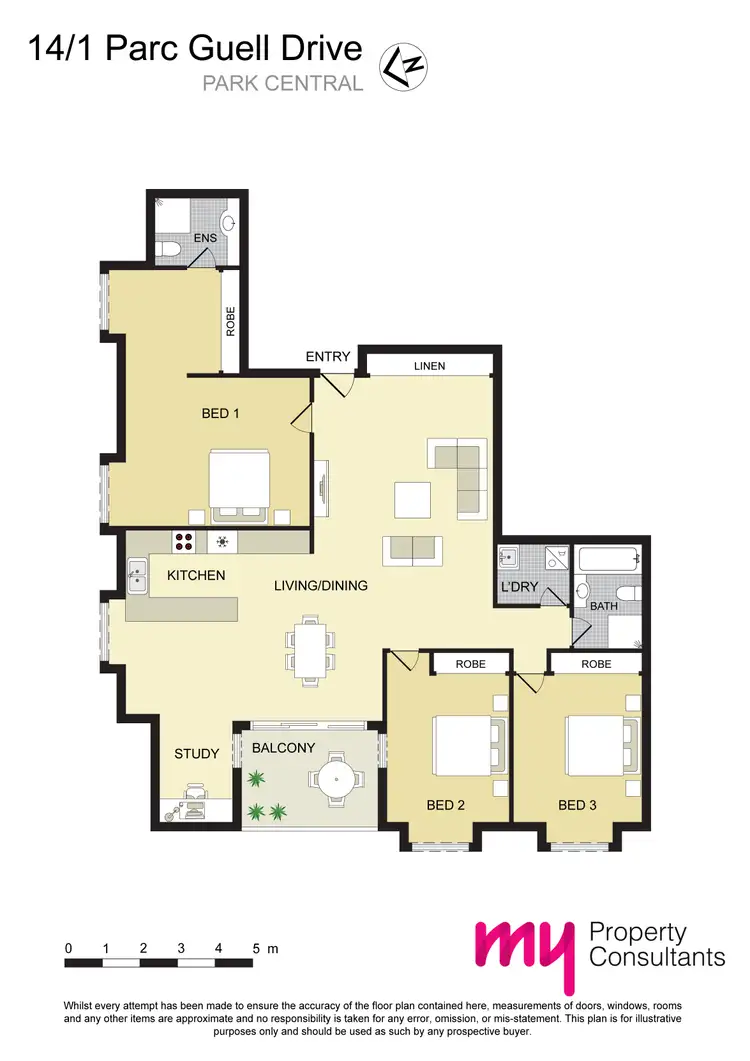 Floorplan of Homely unit listing, 14/1 Parc Guell Drive, Campbelltown NSW 2560