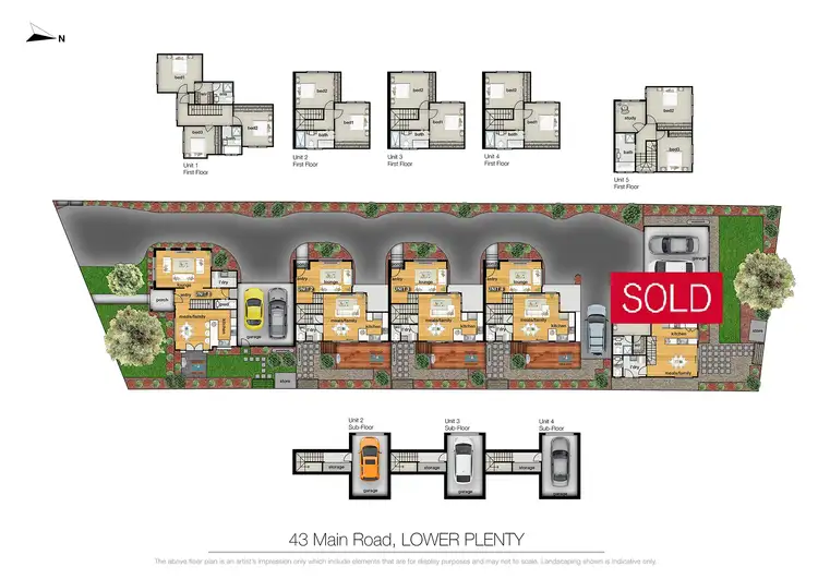 Floorplan of Homely townhouse listing, 1 - 4 43 Main Road, Lower Plenty VIC 3093