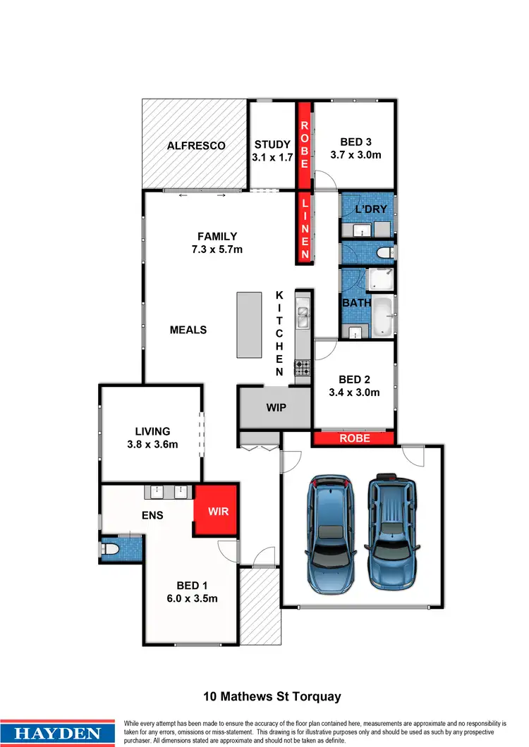 Floorplan of Homely house listing, 10 Mathews Street, Torquay VIC 3228