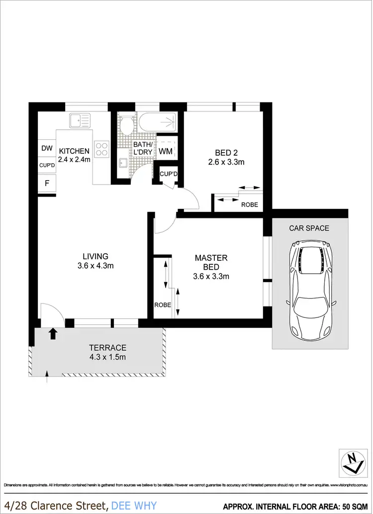 Floorplan of Homely apartment listing, 4/28 Clarence Avenue, Dee Why NSW 2099