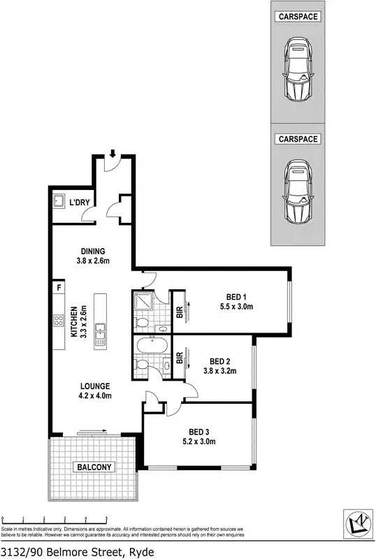 Floorplan of Homely apartment listing, 3132/90 Belmore  Street, Ryde NSW 2112