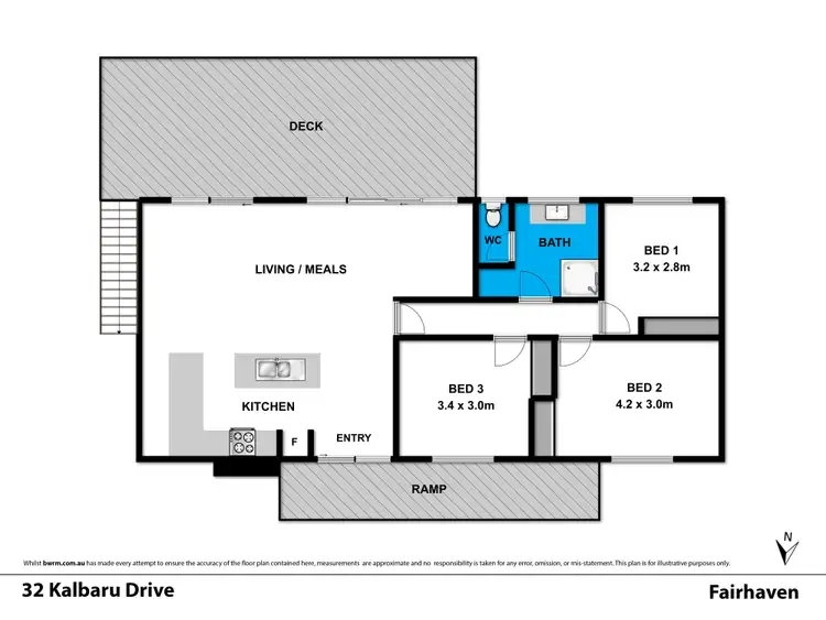 Floorplan of Homely house listing, 32 Kalbaru Drive, Fairhaven VIC 3231