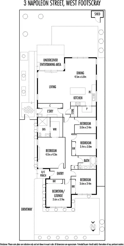 Floorplan of Homely house listing, 3 Napoleon Street, West Footscray VIC 3012