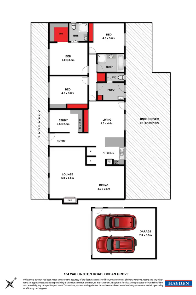 Floorplan of Homely house listing, 134 Wallington Road, Ocean Grove VIC 3226