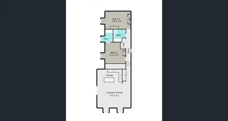 Floorplan of Homely townhouse listing, 27/300 Gillies Street North, Wendouree VIC 3355