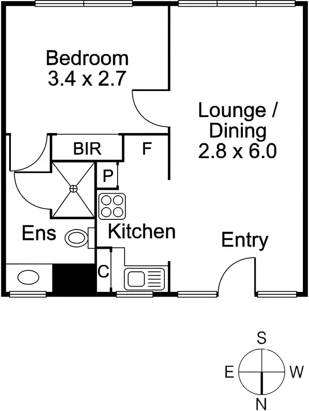Floorplan of Homely unit listing, 9/52 Caroline Street, South Yarra VIC 3141