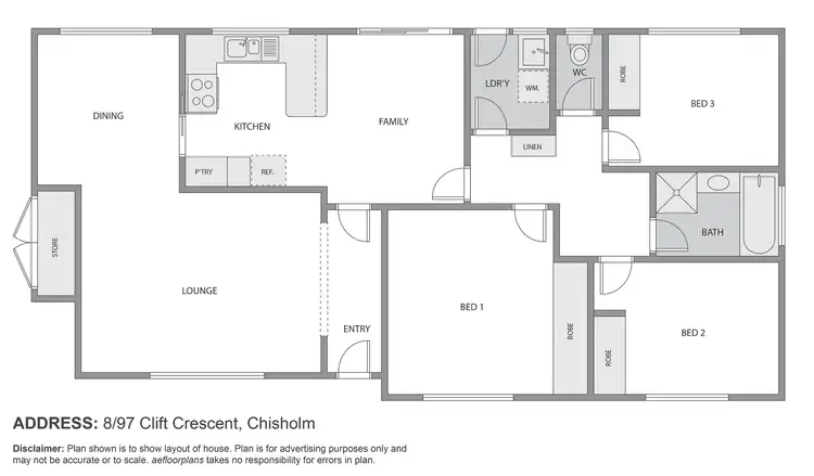 Floorplan of Homely townhouse listing, 8/97 Clift Crescent, Chisholm ACT 2905