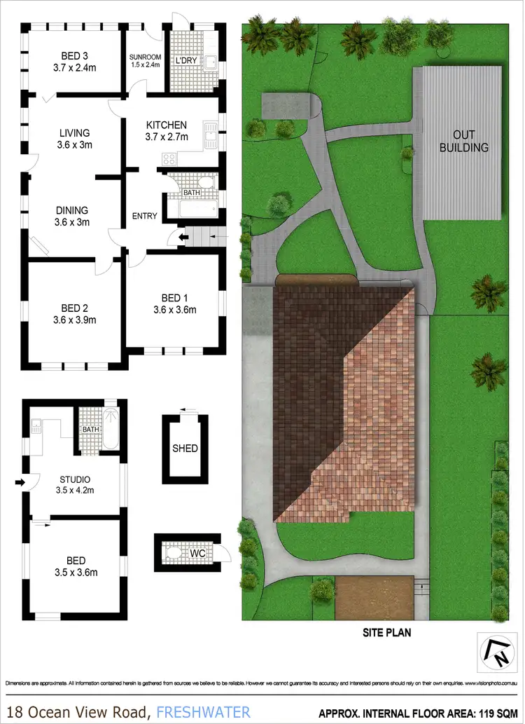 Floorplan of Homely house listing, 18 Ocean View Road, Freshwater NSW 2096