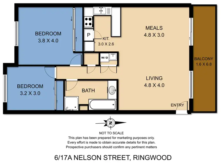 Floorplan of Homely apartment listing, 6/17a Nelson Street, Ringwood VIC 3134