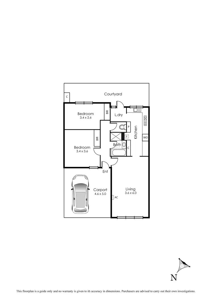 Floorplan of Homely unit listing, 4/59 Como Parade East, Parkdale VIC 3195