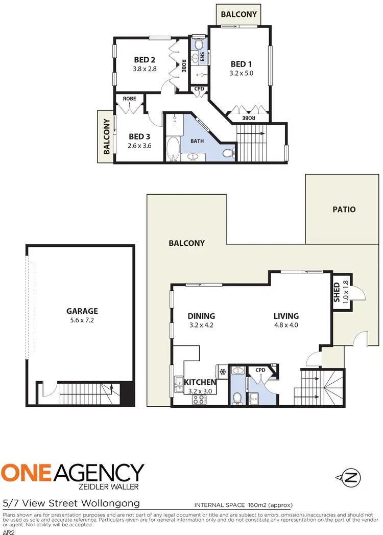 Floorplan of Homely townhouse listing, 5/17 View Street, Wollongong NSW 2500