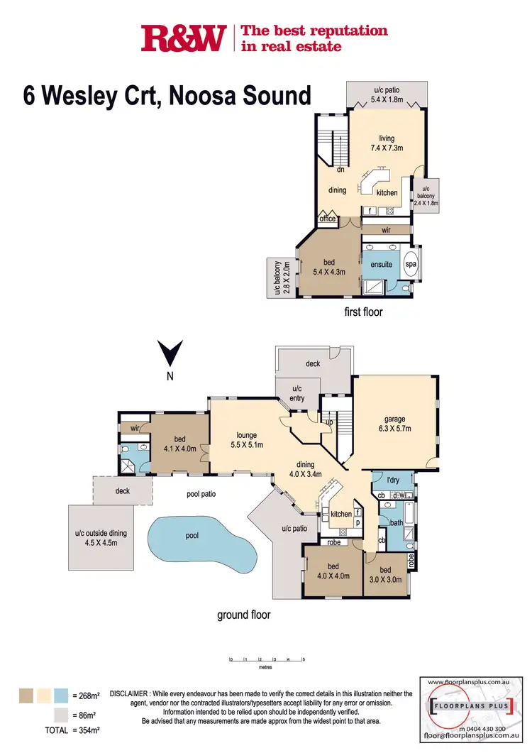 Floorplan of Homely house listing, 6 Wesley Court, Noosa Heads QLD 4567