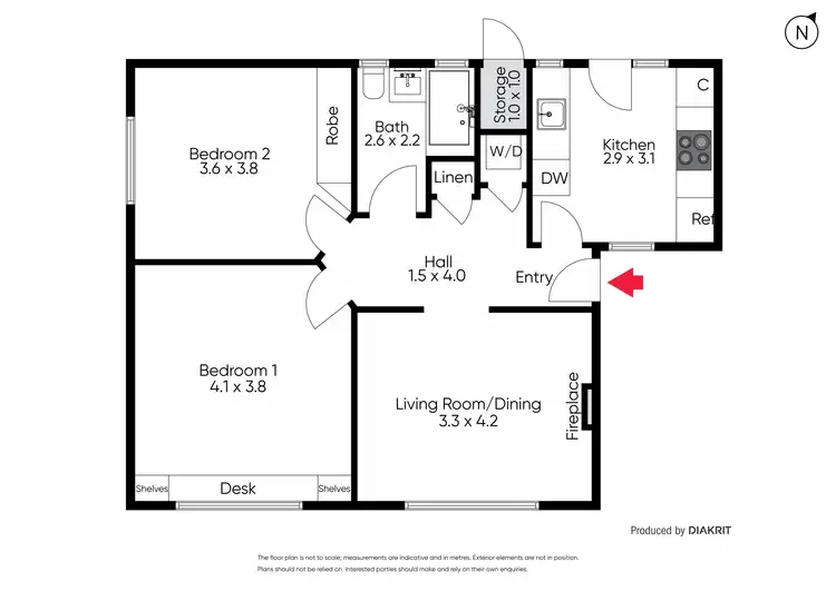 Floorplan of Homely apartment listing, 6/72-74 Grey  Street, St Kilda VIC 3182