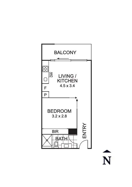 Floorplan of Homely apartment listing, 308/36 Lilydale Grove, Hawthorn East VIC 3123