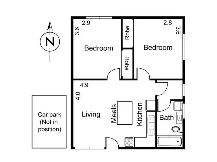 Floorplan of Homely apartment listing, 6/9 Henry Street, Hawthorn VIC 3122