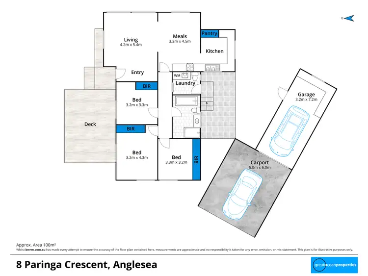 Floorplan of Homely house listing, 8 Paringa Crescent, Anglesea VIC 3230