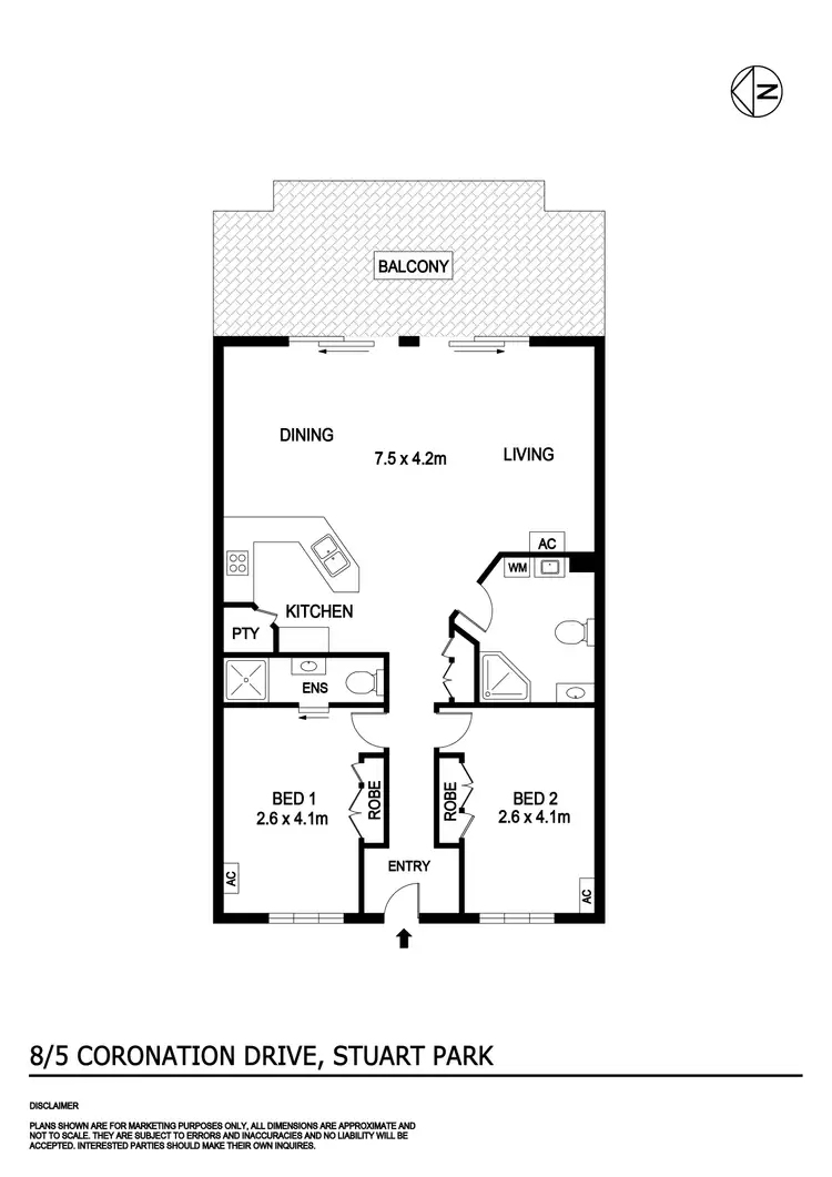 Floorplan of Homely unit listing, 8/5 Coronation Drive, Stuart Park NT 820