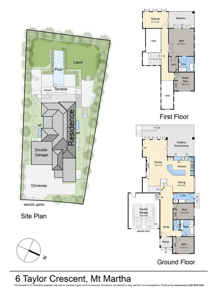 Floorplan of Homely house listing, 6 Taylor Crescent, Mount Martha VIC 3934
